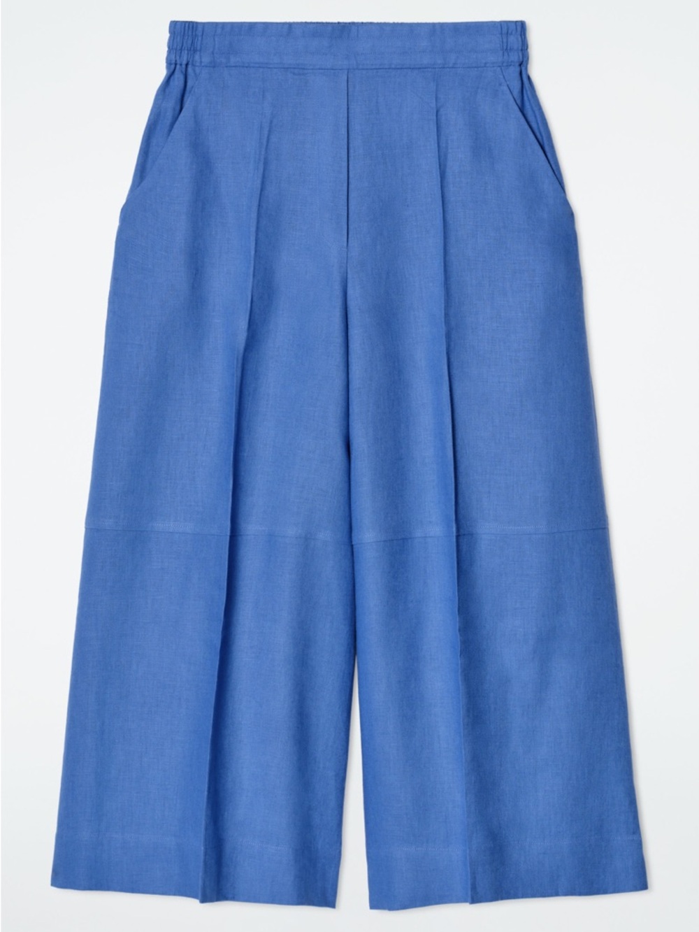 COS Wide-Leg Linen Culottes in Blue